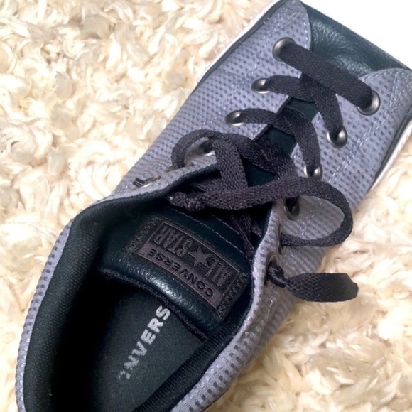 CONVERSE ALL STAR | Chuck Taylors Grey Checkered + Black Sneakers, US Size 6. - Picture 8 of 9